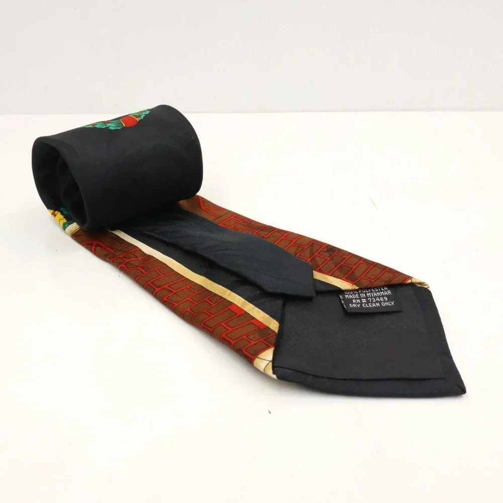Vtg Looney Tunes Neck Tie Taz Is On the Naughty List Polyester Classic Tie